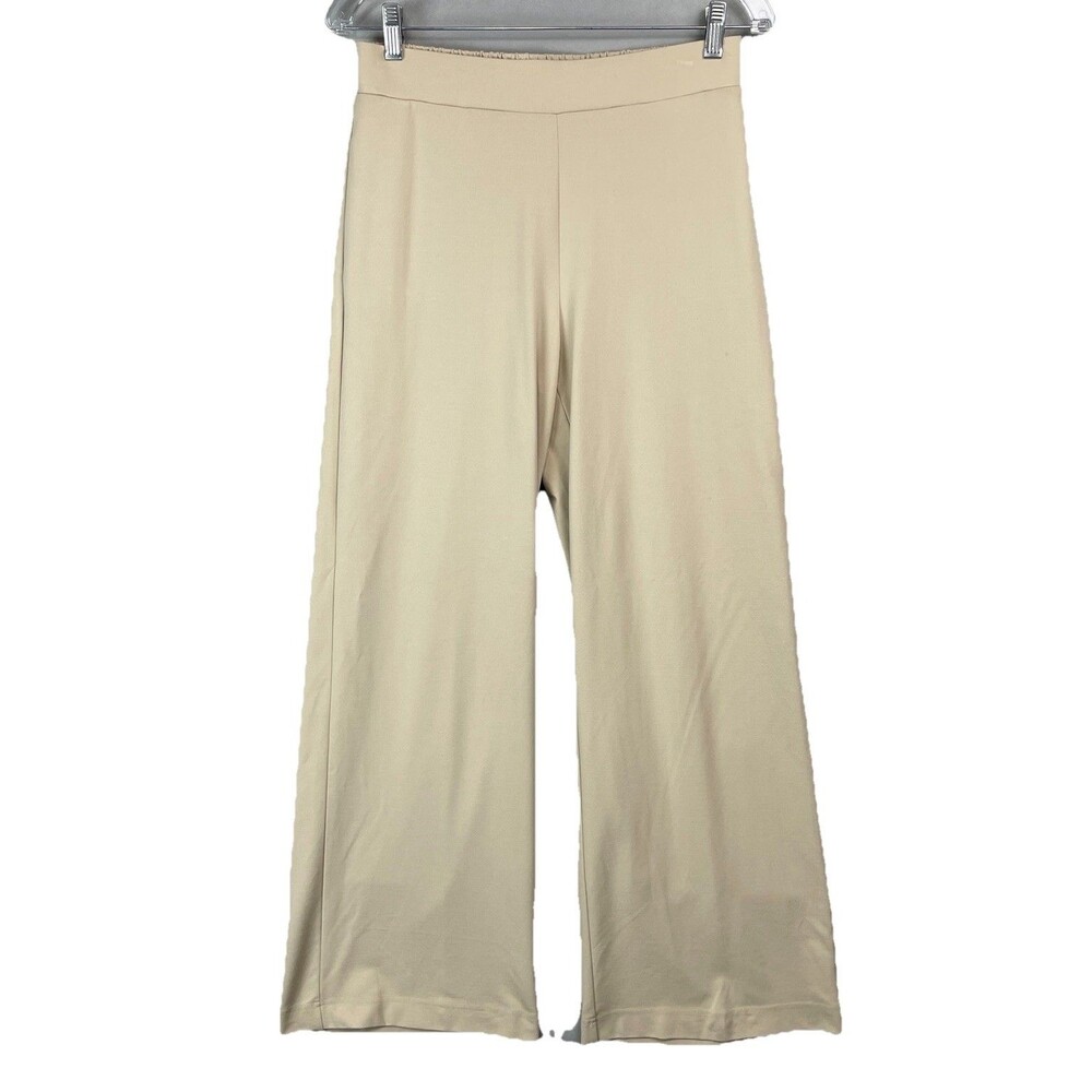 Banana Republic Women 28 Wide Leg Pants High Rise Beige Soft Drapey Preppy READ